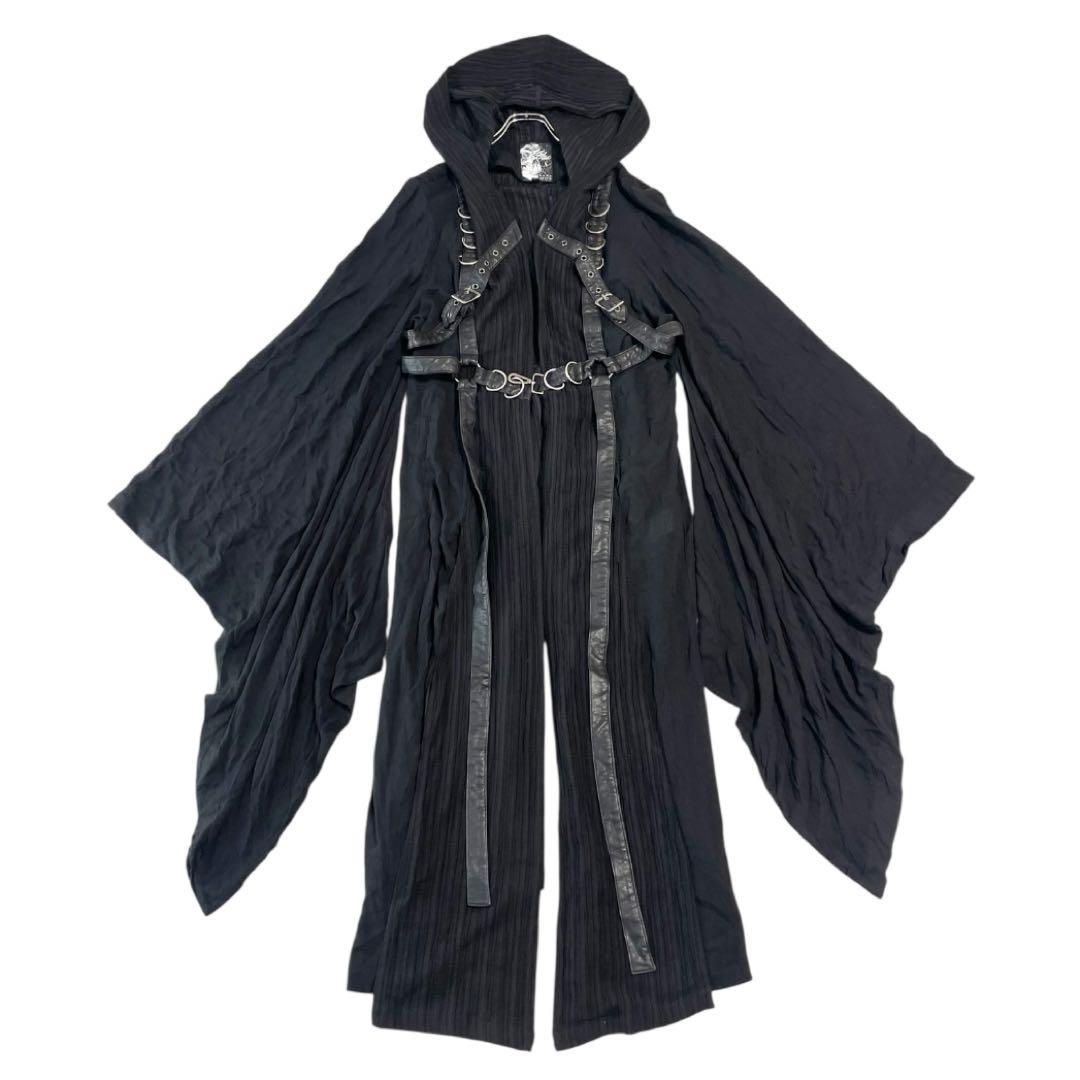 Y2K パンク レザーハーネス 振袖 着物 ギミック ローブ ロングコート