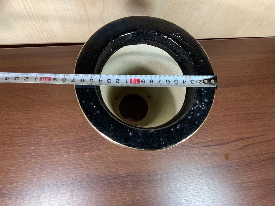 「時代物蘭鉢」　山水図盆栽植木鉢