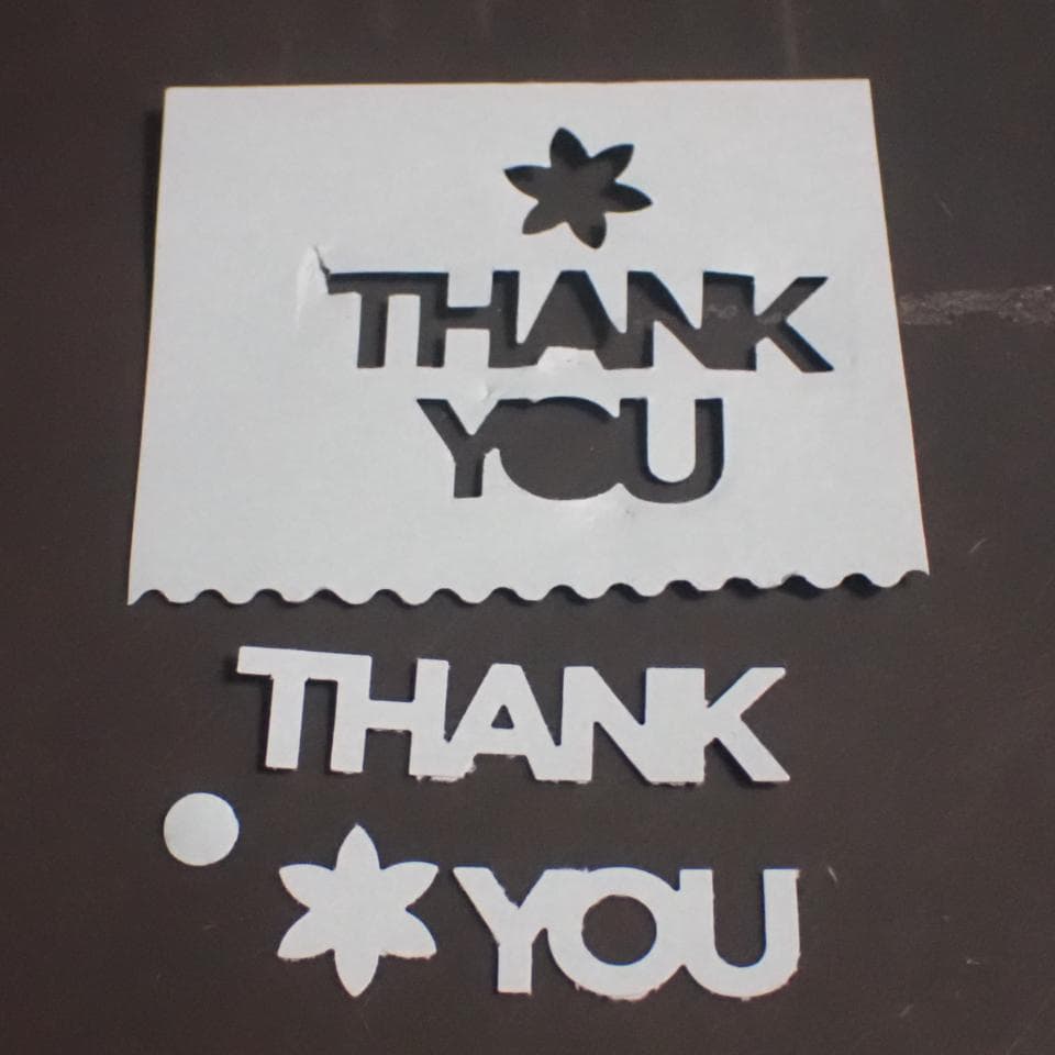 Thank you　ローマ字　英語　クラフトパンチ