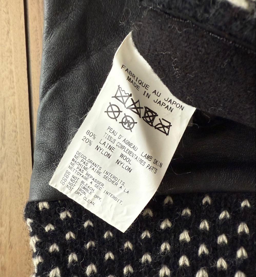 ✨極美品✨ヨウジヤマモト ラムスキン ニットカフス手袋 2020-21AW