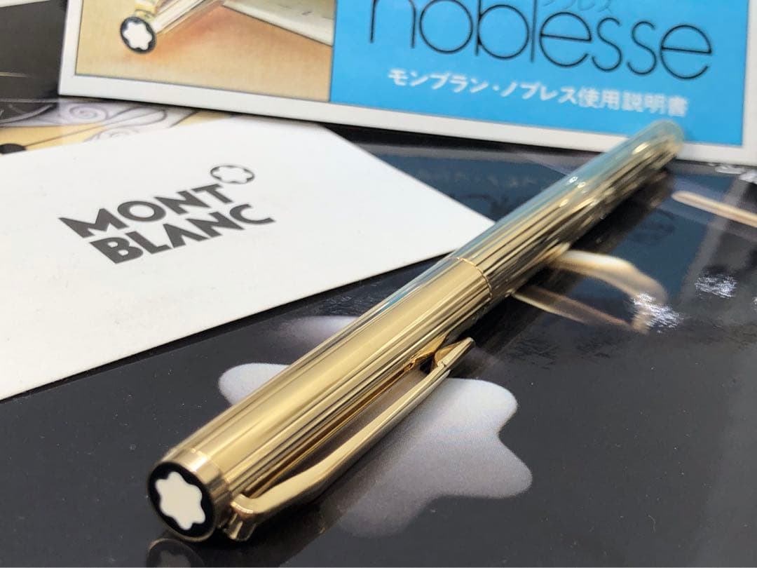モンブラン　★金運を呼ぶ総金張り未使用に近い価値の高い逸品！ノブレスNo1147