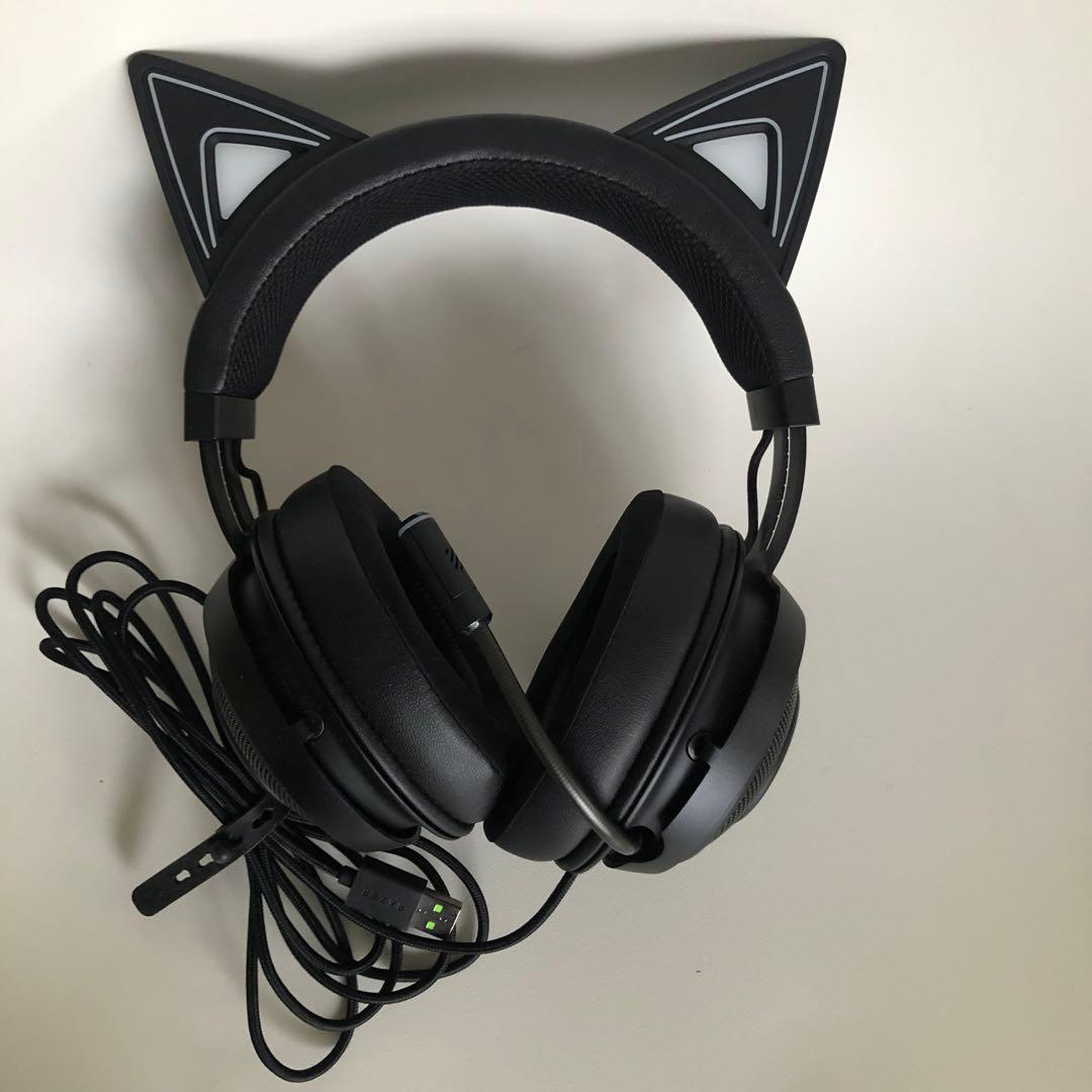 Razer Kraken Kitty ゲーミングヘッドセット 猫耳 ブラック