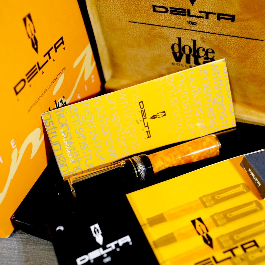 【美品 送料込み】デルタ 万年筆 ドルチェビータ　オーバーサイズ バーメイル