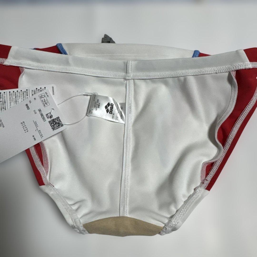 arena 競泳水着 ホワイト/レッド/ブルー 競パン L