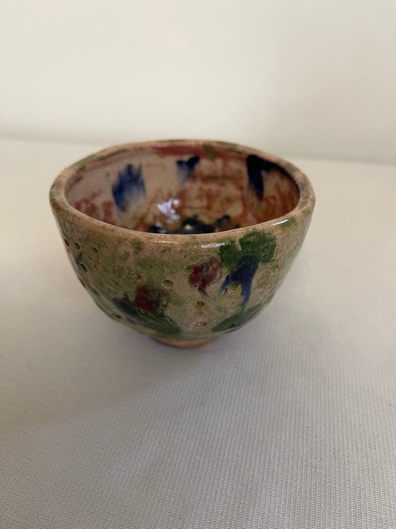 本物保証　出口王仁三郎　ぐい呑み　茶碗　耀盌　 口径8.8cm 高さ6.3cm