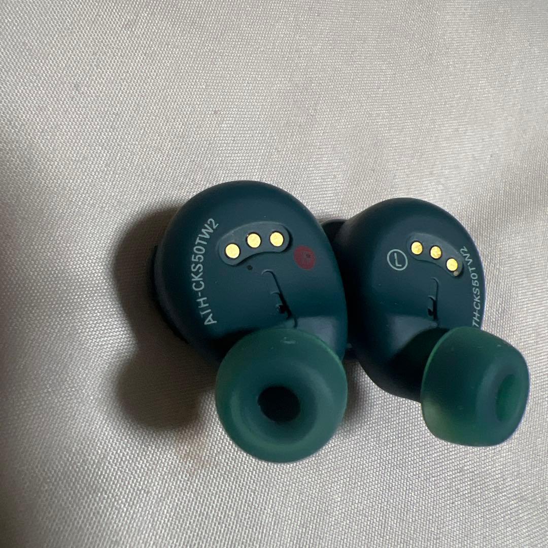 【中古品】ATH-CKS50TW2 GR(E) ワイヤレスイヤホン