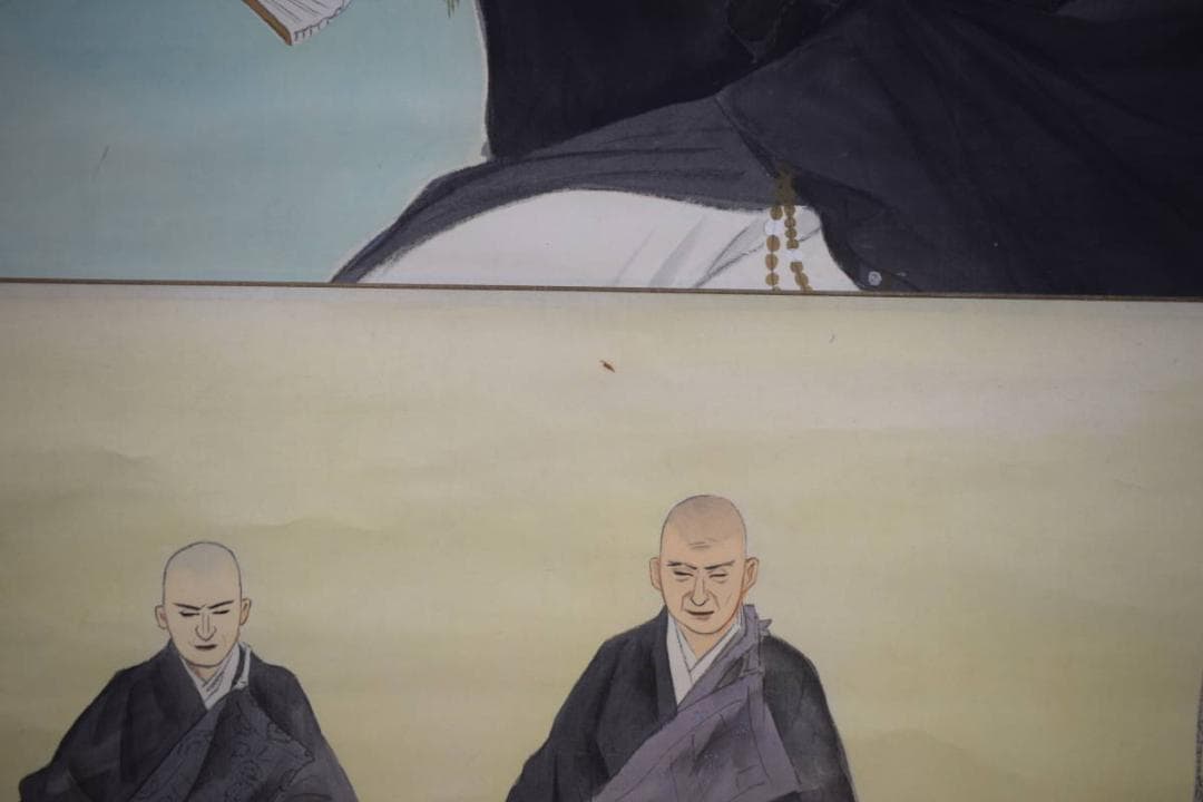 真作/観風/親鸞聖人/念仏停止/入牢獄/処刑/人物図/大幅/布袋屋掛軸HK-67