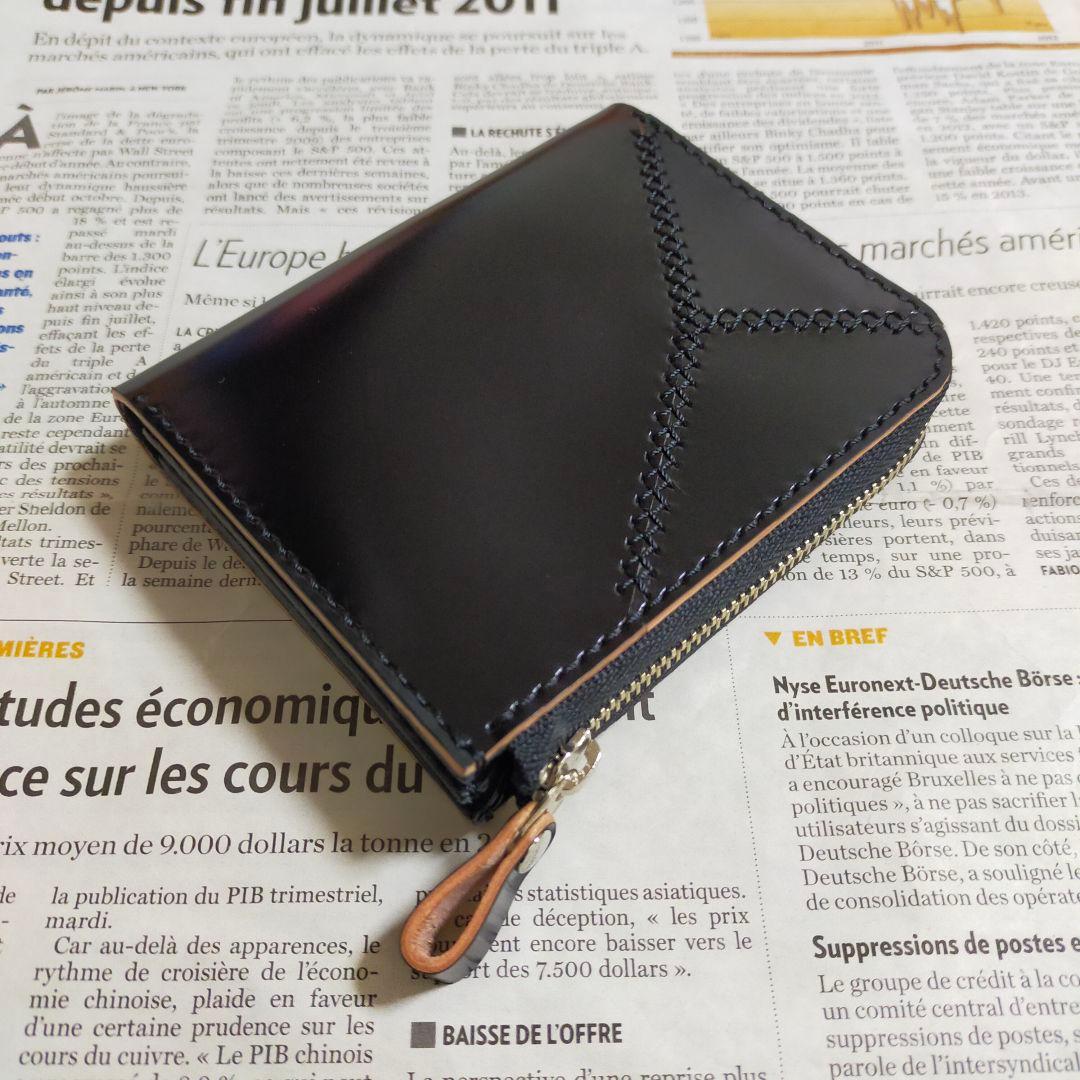 L字ファスナーウォレット　コードバン