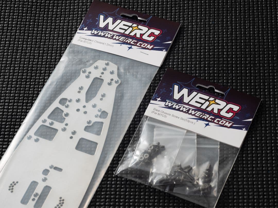 WEiRC 無限精機 MTC3 1.2mm スチールシャーシ+専用ビスセット 3