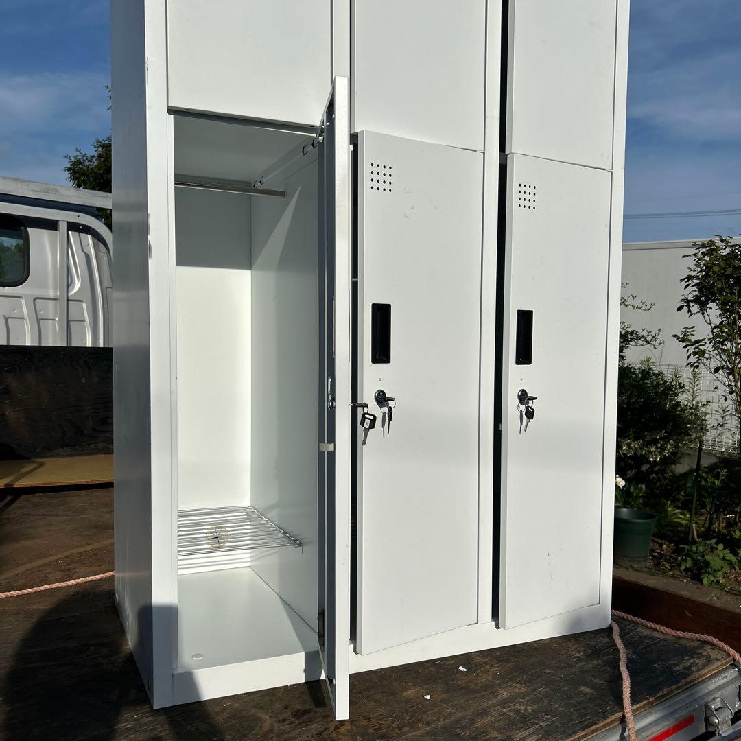 【引き取り限定】スチールロッカー　6人用　オフィス　更衣室　鍵付き