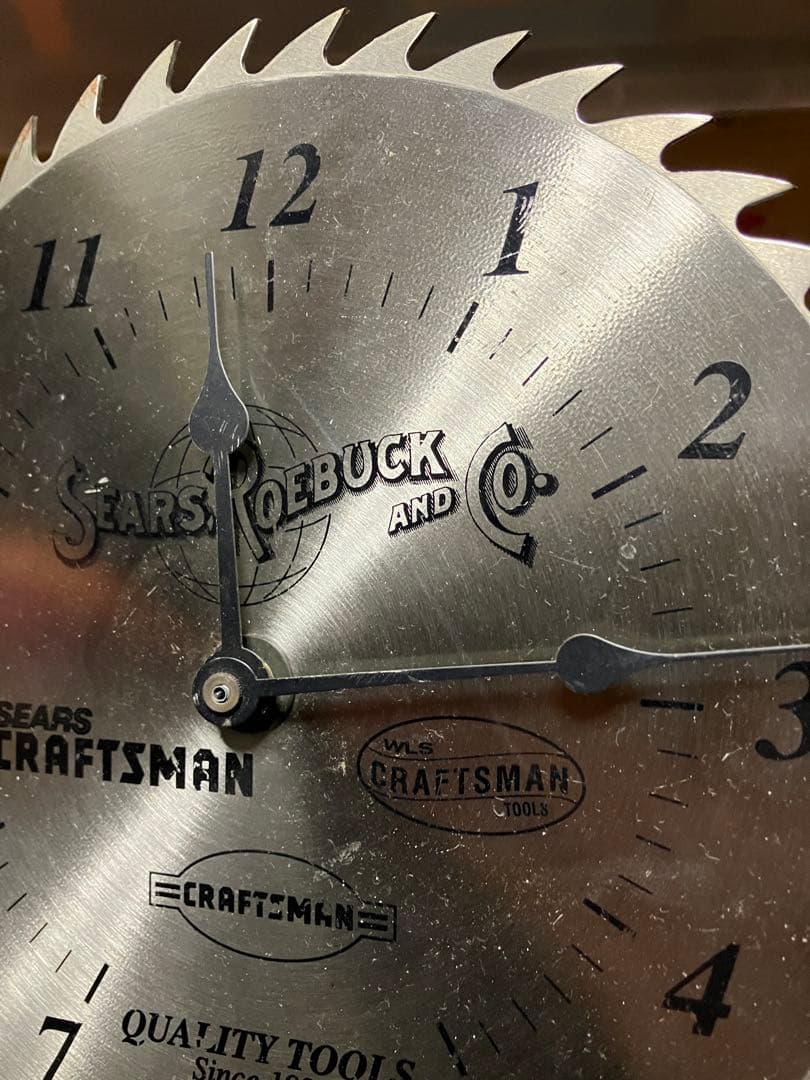 sears saw blade clock シアーズ　クロック　掛時計