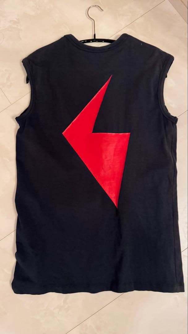 raf simons archive 05ss タンクトッププリント　黒　赤