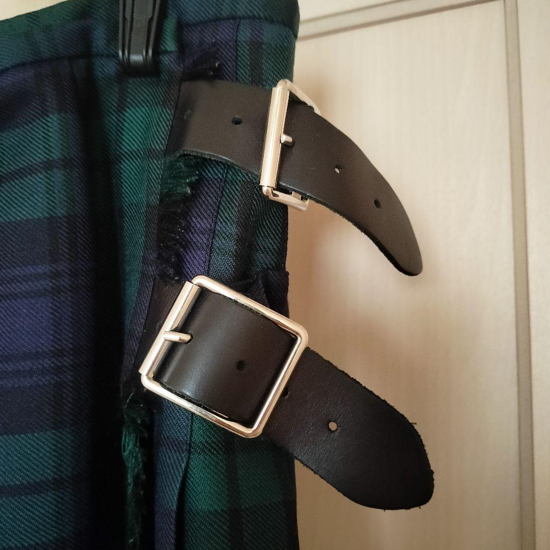 O'NEIL OF DUBLIN ひざ下ウール キルトスカート