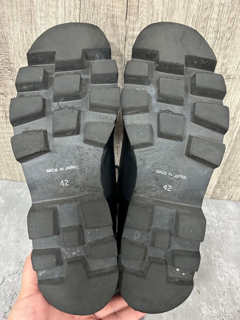 PADRONE パドローネ チロリアンシューズ チャンキーソール 42 黒