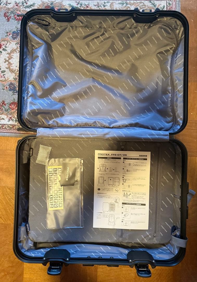 PROTEX 容量60Lスーツケース　オーシャンブルー