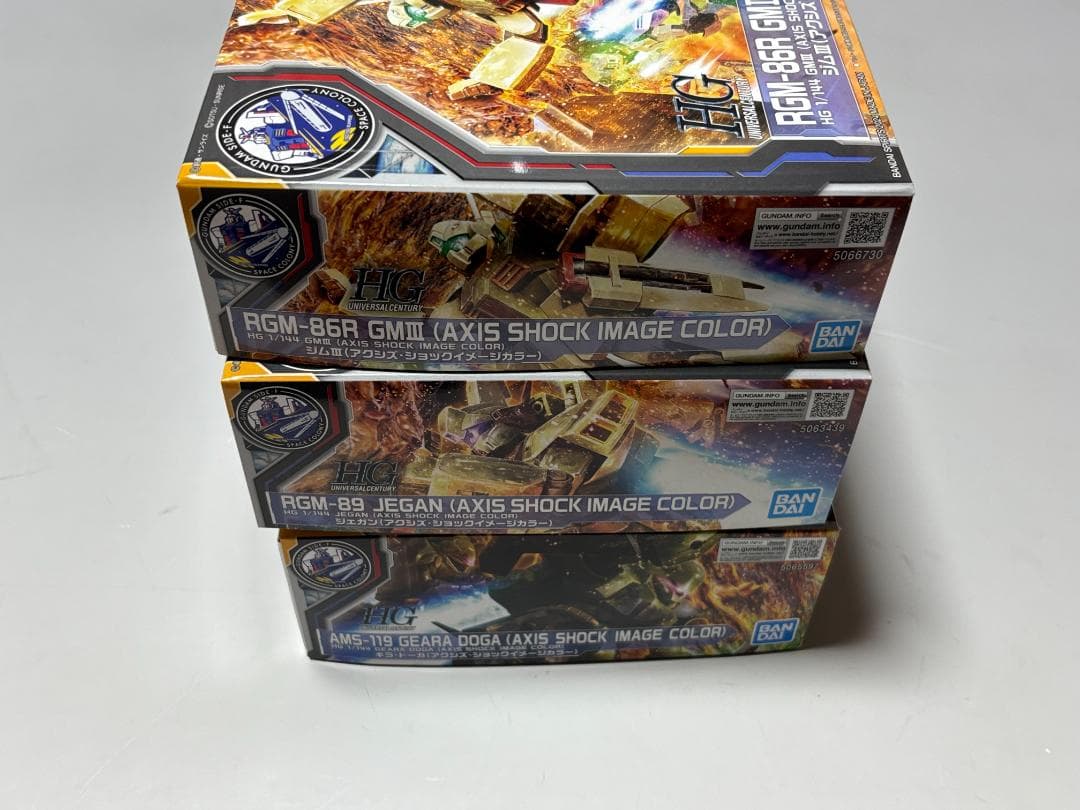 アクシズショック3点セット HG ジムⅢ ジェガン ギラ・ドーガ