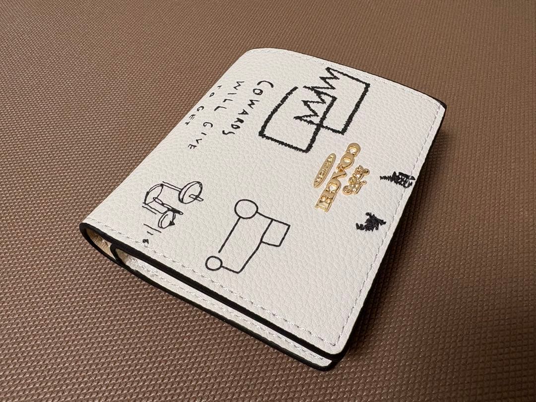 【新品】コーチ 2つ折り財布 ホワイト系 白 COACH C5587 IMT6W