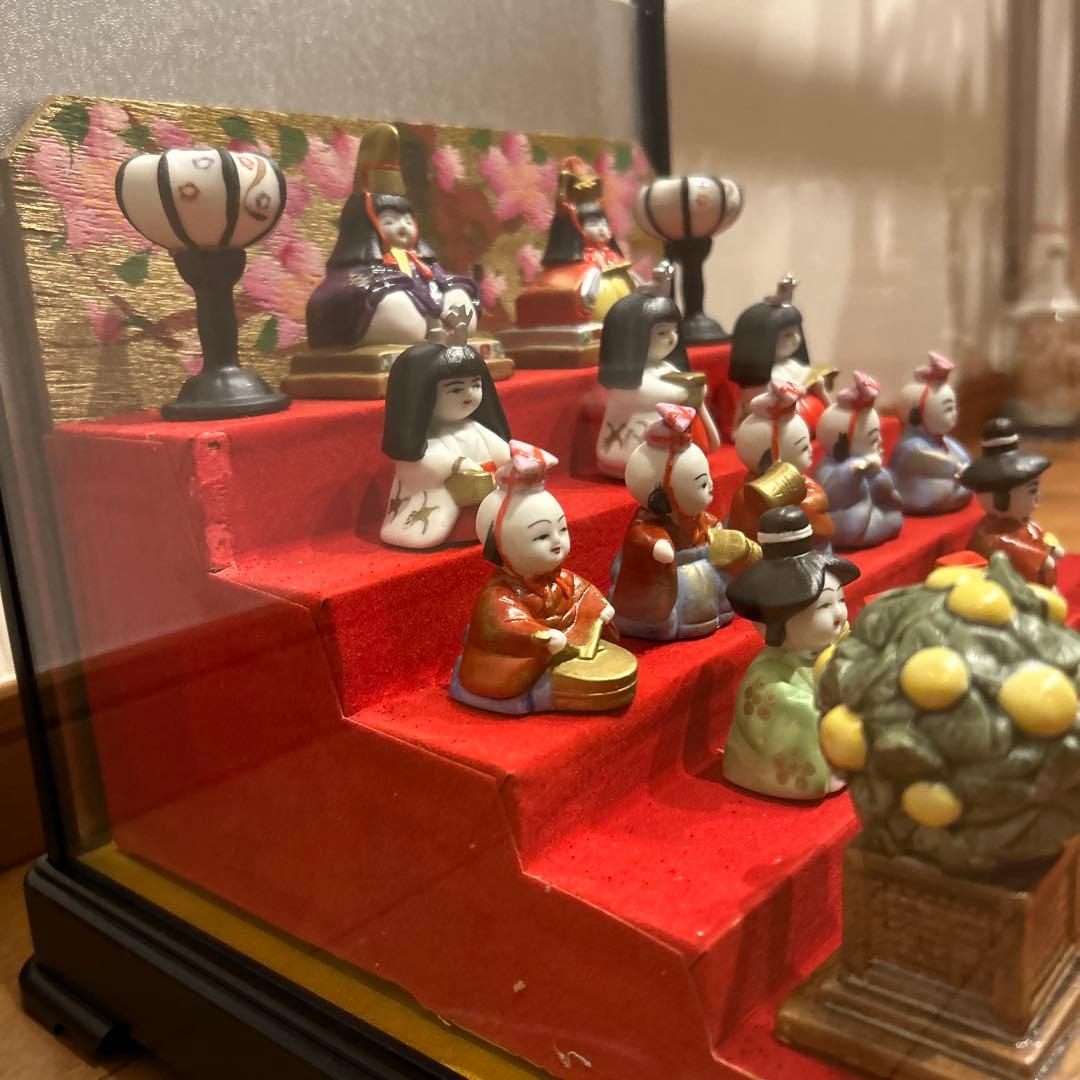 貴重❗️瀬戸焼　川本正義作　陶製　雛人形　ケース付き‼️