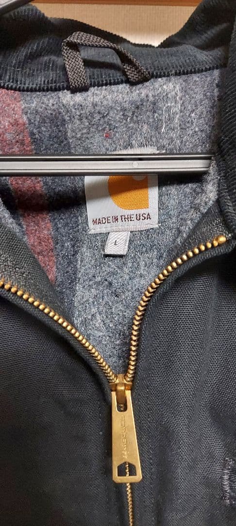 Carhartt 黒ジャケット アメリカ製値下げ可