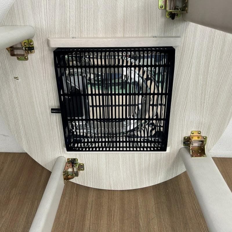 リバーシブル 折れ脚コタツ円形70WH スリムこたつ