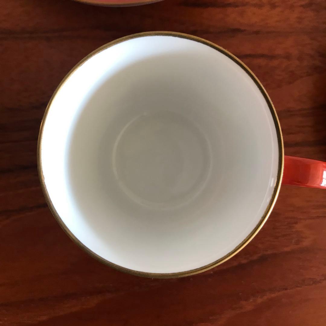 プレミアノリタケ　赤菊　カップ&ソーサー