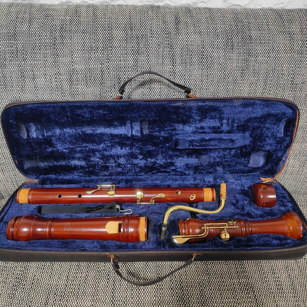 ヤマハ 高級 バスリコーダー 木製 管楽器