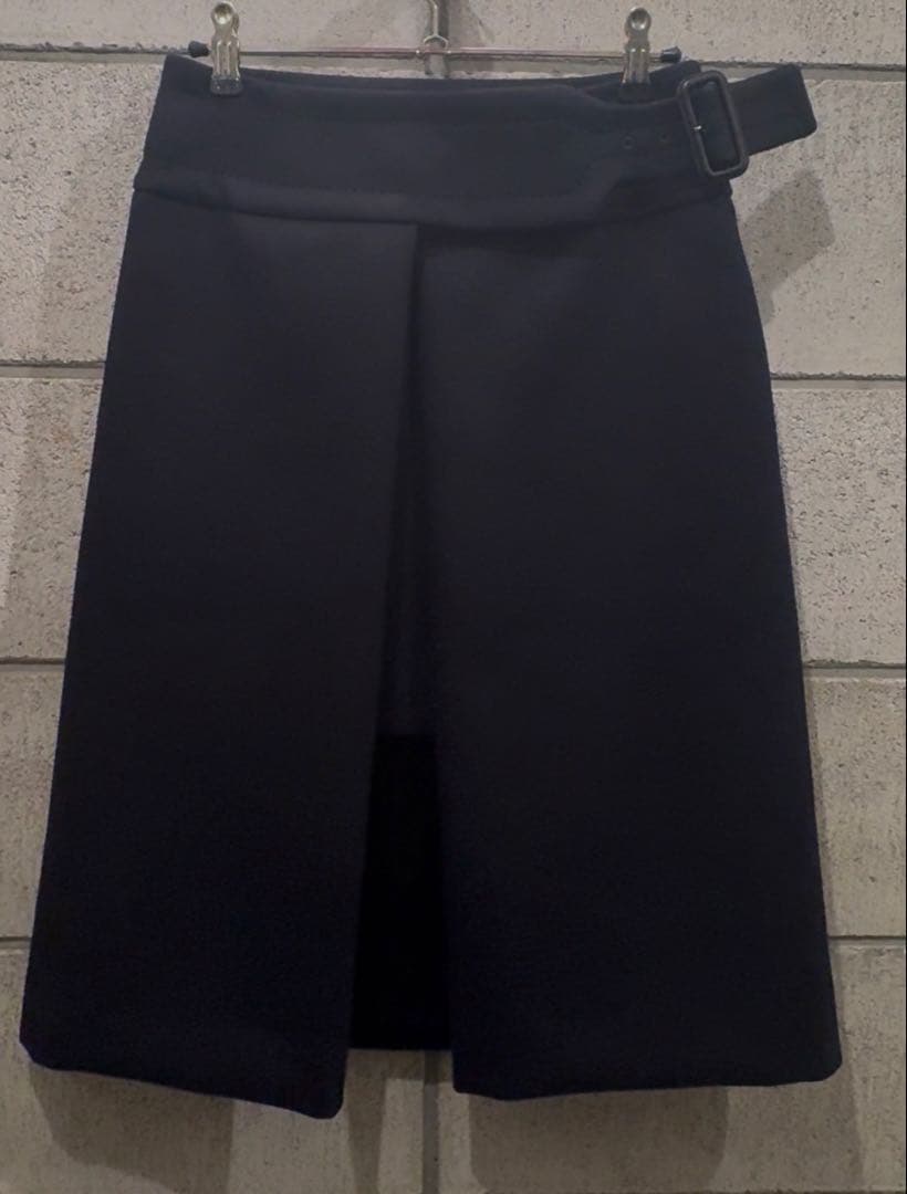 【お値下げ】sacai luck (サカイ ラック) 濃紺ウールメルトンスカート
