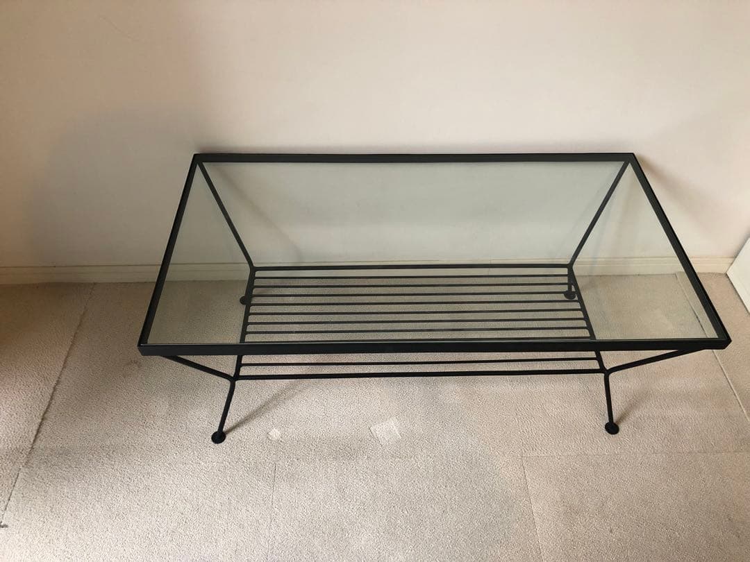 Unico(ウニコ) EDDY(エディ) ガラステーブル ローテーブル　アイアン