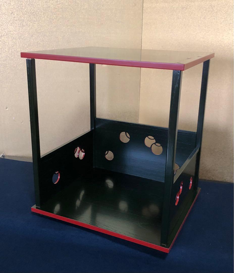 《レ》茶道具 青漆 つぼつぼ棚 組立式 元箱　251111う6