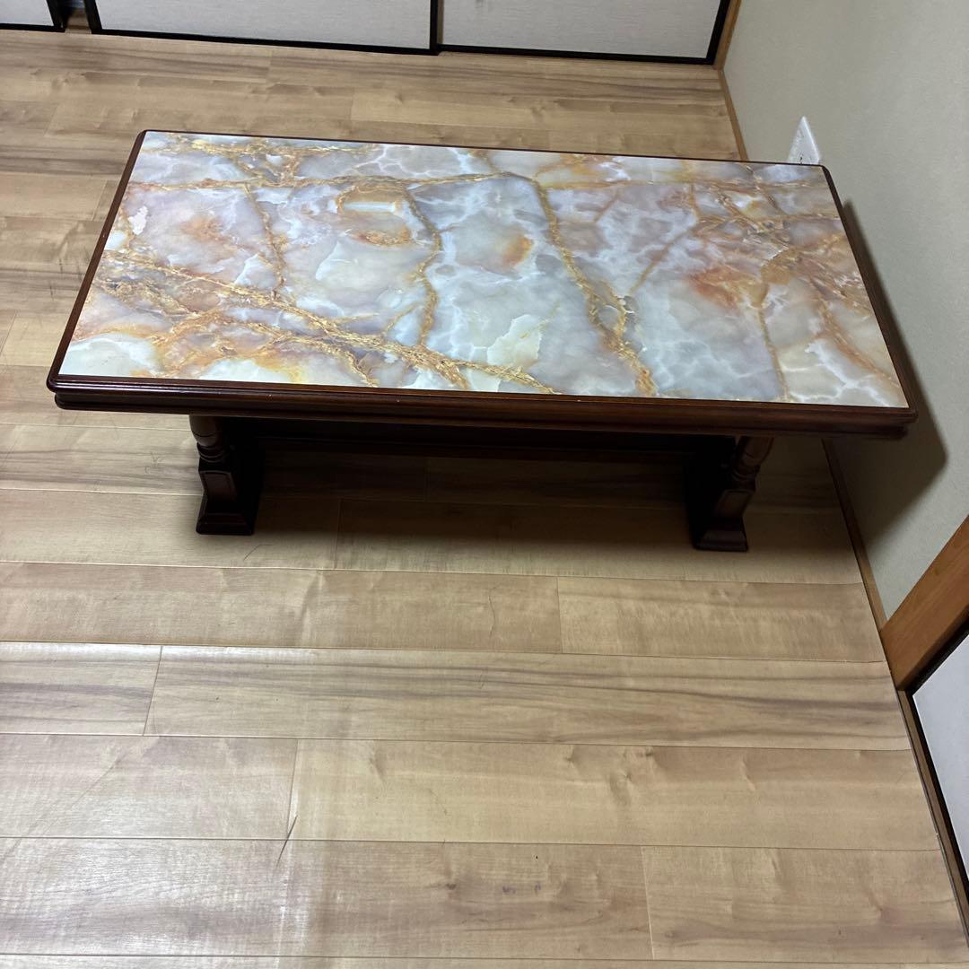 机　レトロ　大理石かは不明