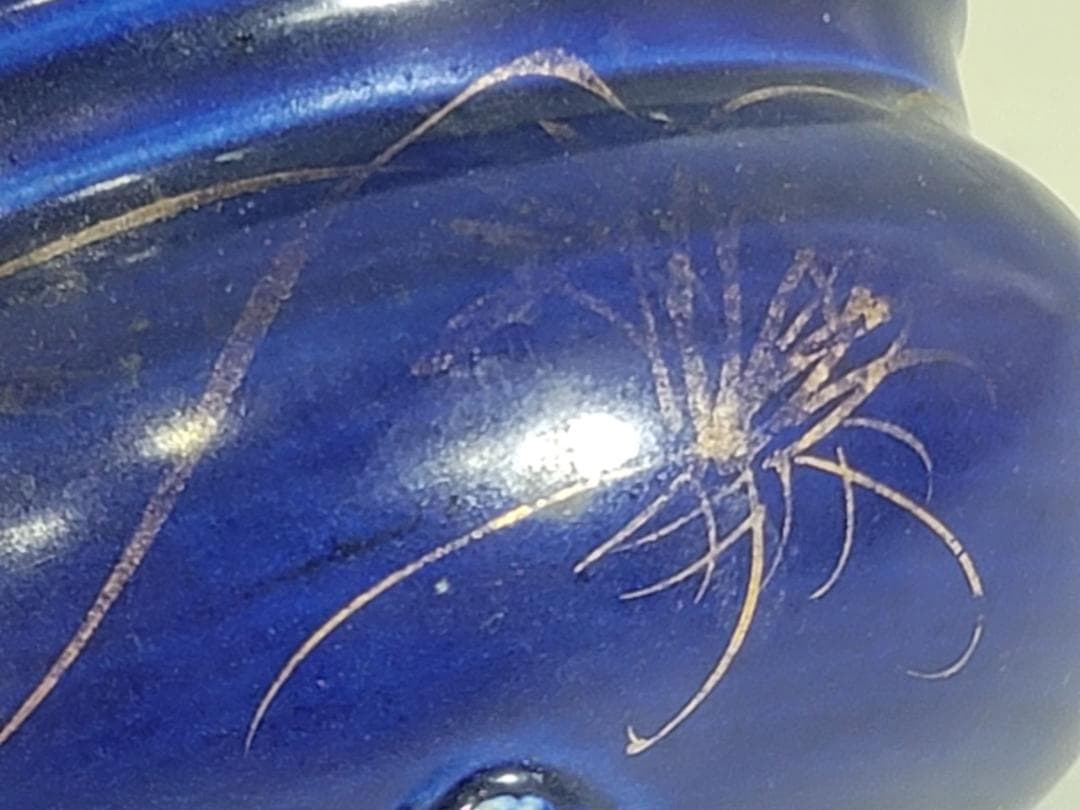 瑠璃香炉 唐木四方盆 時代物 二件 DT449