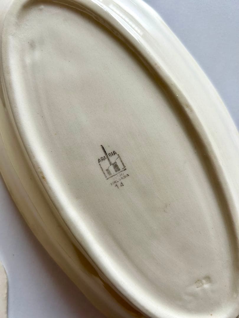 old ARABIA オーバル深皿 大小 2点set