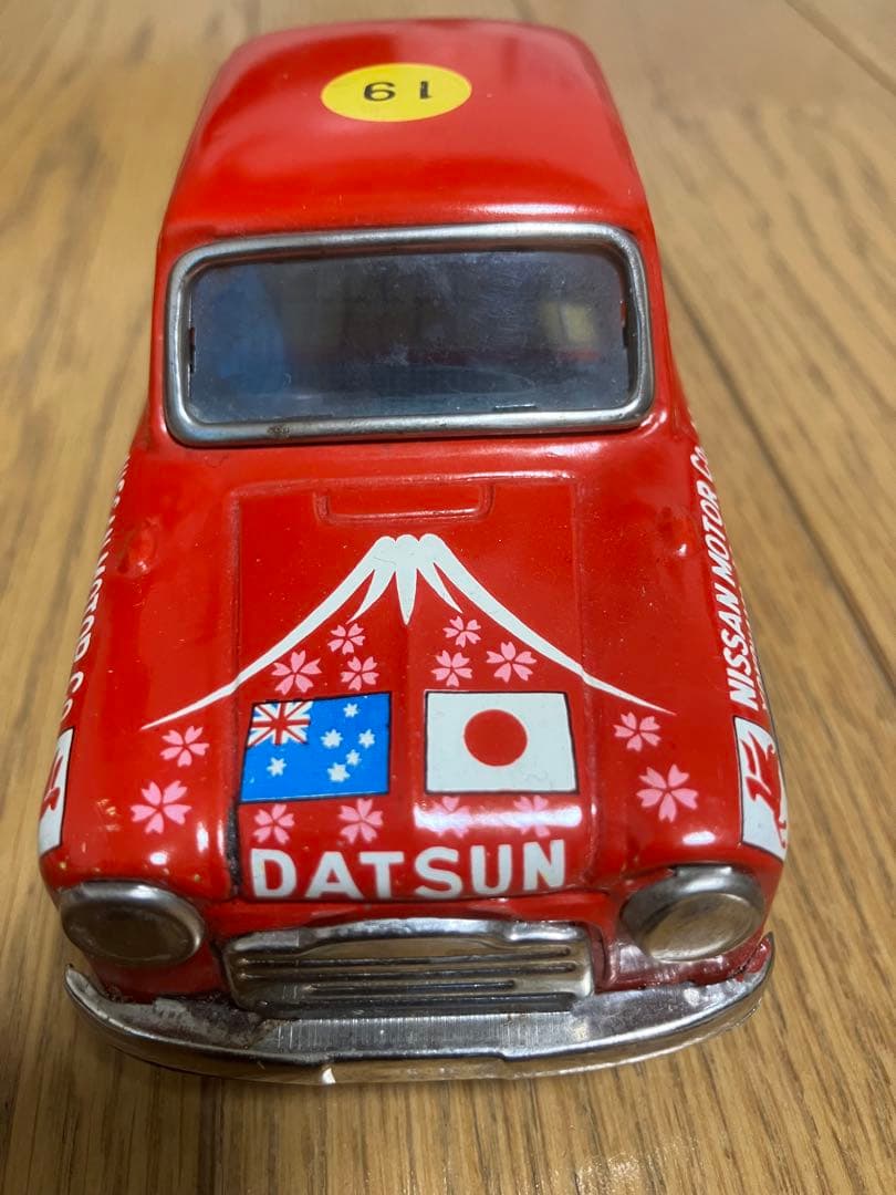 昭和レトロ　BCバンダイ　豪州ラリーダットサン富士号　ブリキ