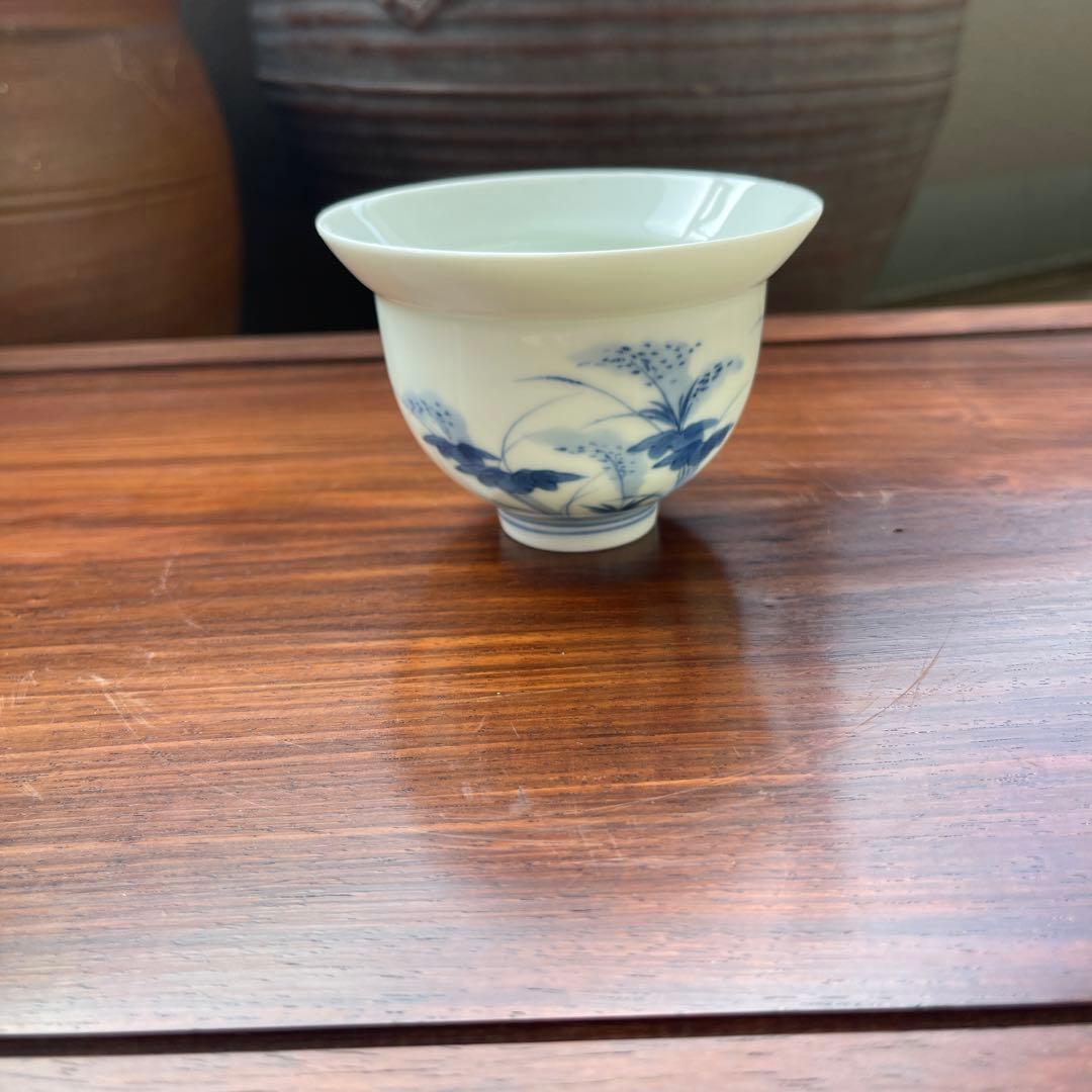 古伊万里　鍋島蕎麦猪口　向付　染付