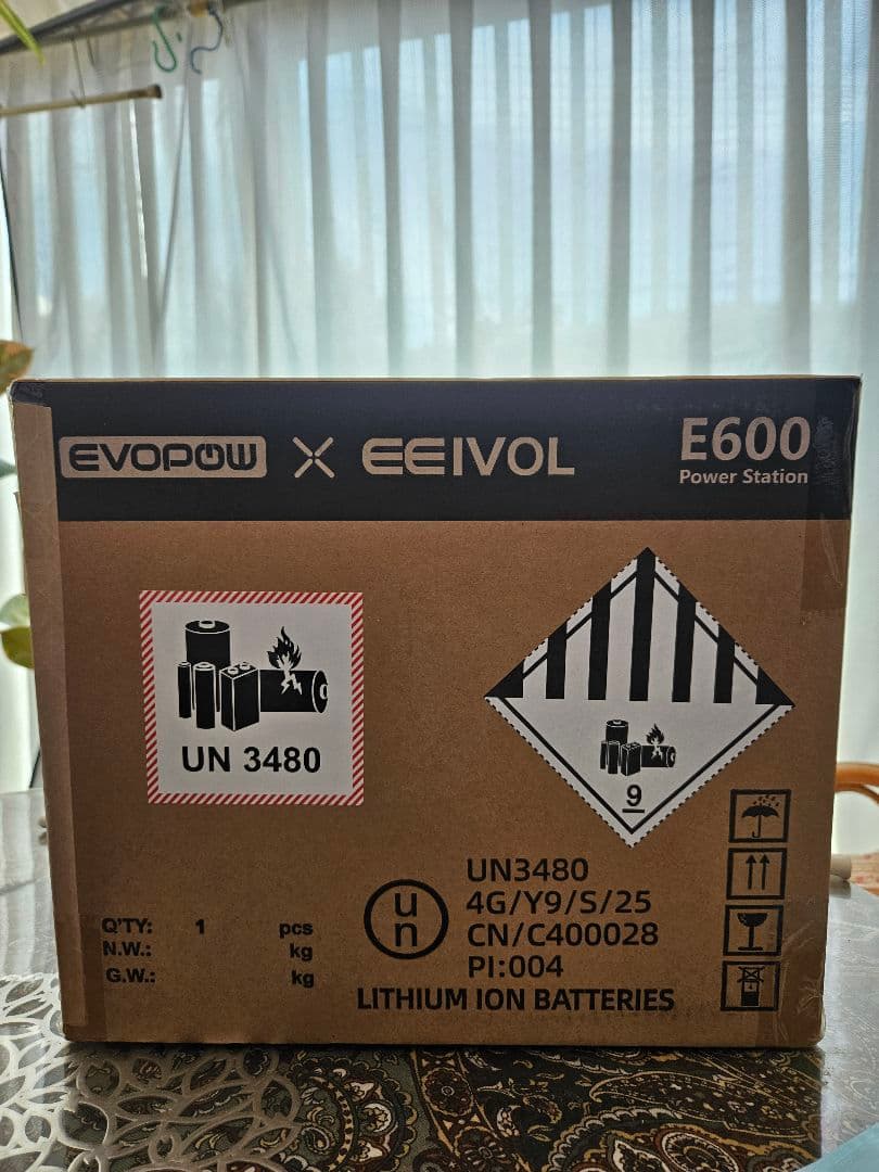 ●新品●EEIVOL ポータブル電源 evopow 600W 瞬間最大1200W