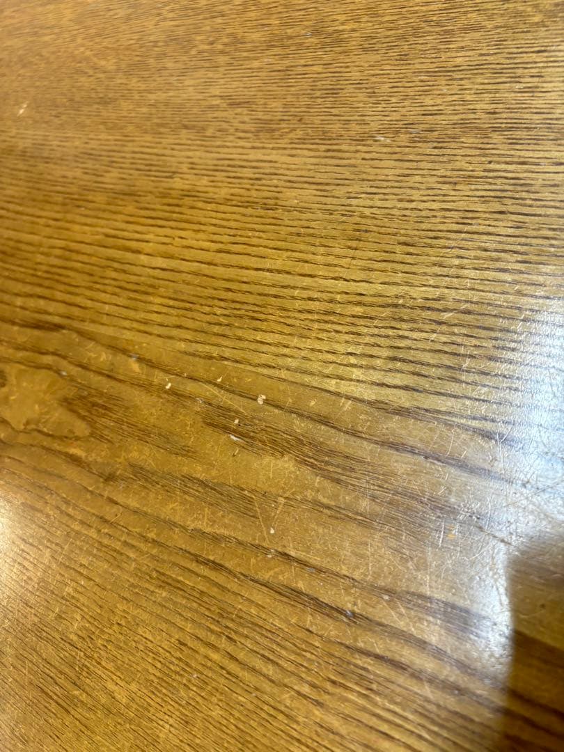 ② 165サイズ　変形P型　ダイニングテーブル　タモ無垢材