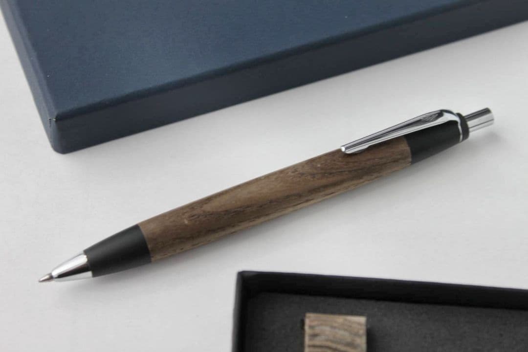 野原工芸新型銀金具神代タモスタンダードボールペン