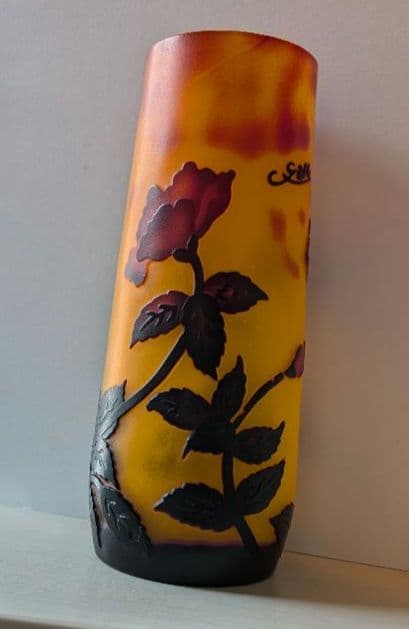 【エミールガレ】 花のガラス製花瓶