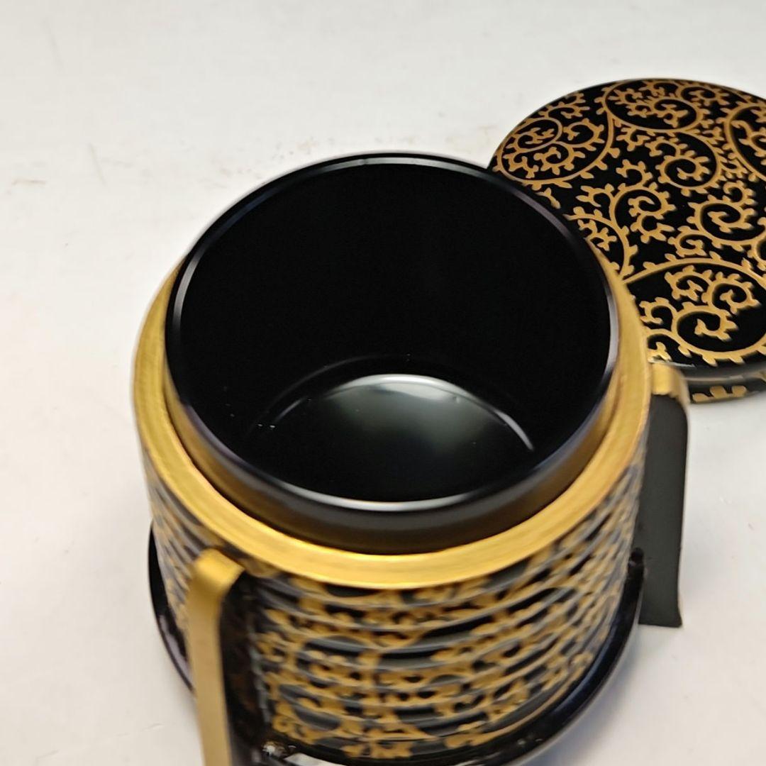 イ743 香合『土居義峰』『蛸唐草蒔絵　外居　香合　共箱』茶道具　漆塗