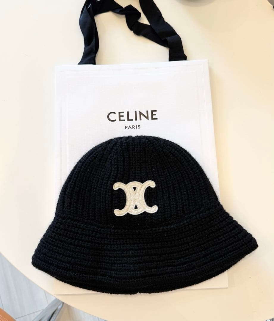 正規品CELINE クロシェハット ビーニー ニット帽 バケットハット バケハ