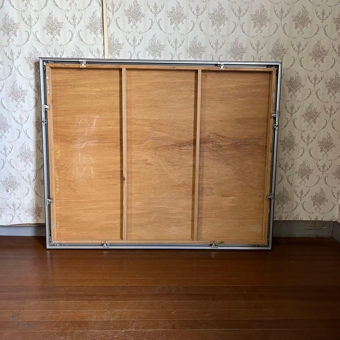 【蔵出し】額装 額縁 絵画 風景画 田舎 馬 田園 山 農村 アート 作品