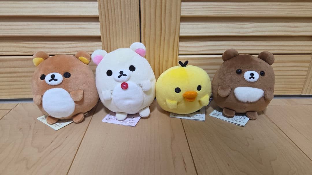 リラックマ　まんまるもーちもちぬいぐるみ　4体セット