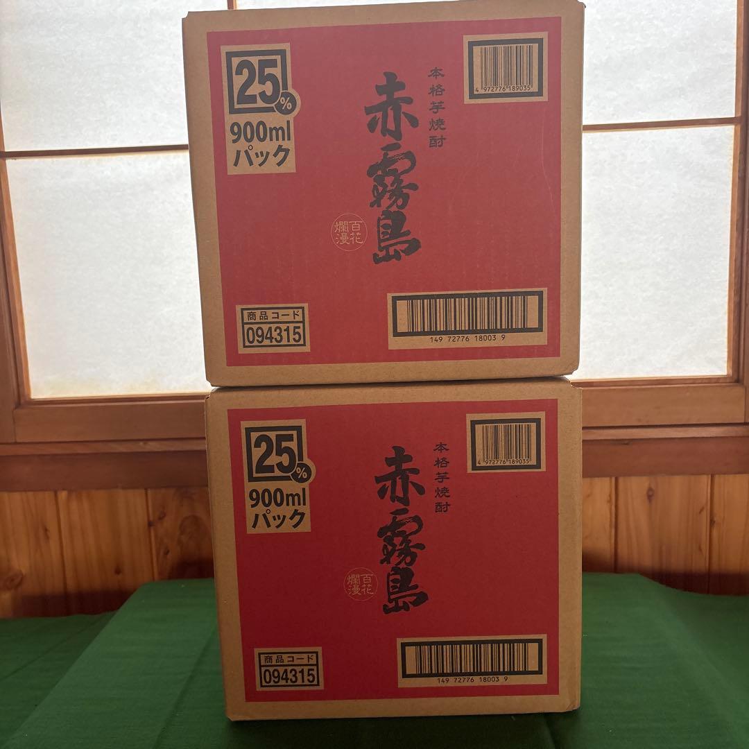 赤霧島 25% 900mlパック 6本入り2箱