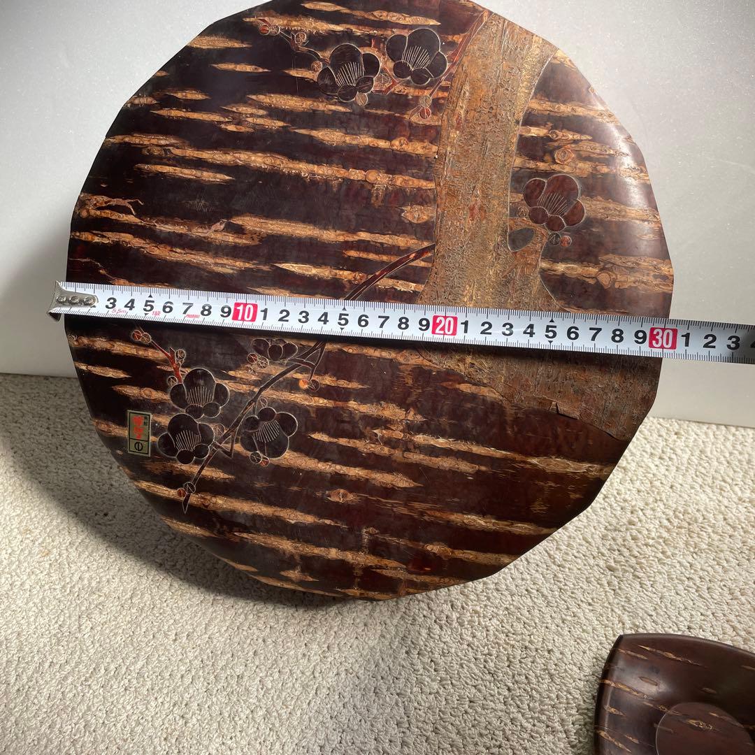 未使用樺細工 桜皮細工 茶道具12点セット十六角茶櫃 伝統工芸品 秋田角館2-1