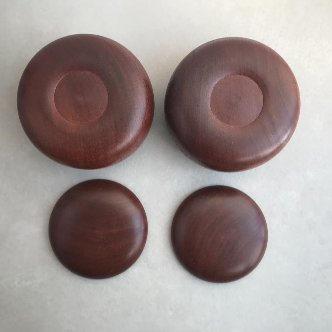 囲碁の駒 白石（黒石）＆ 碁笥 セット 木箱付き