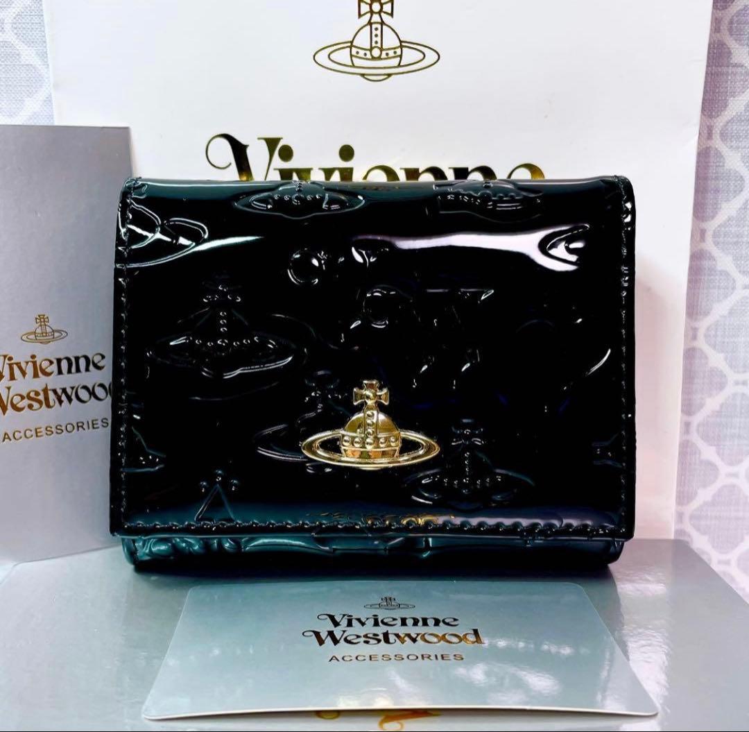 【大人気✨️ショッパー付】新品 Vivienne Westwood 黒 エナメル