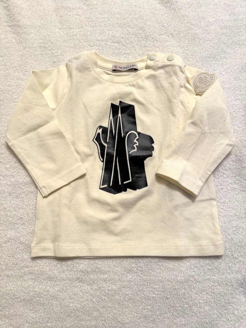 【新品】MONCLER モンクレール ベビー ロングTシャツ クリーム色