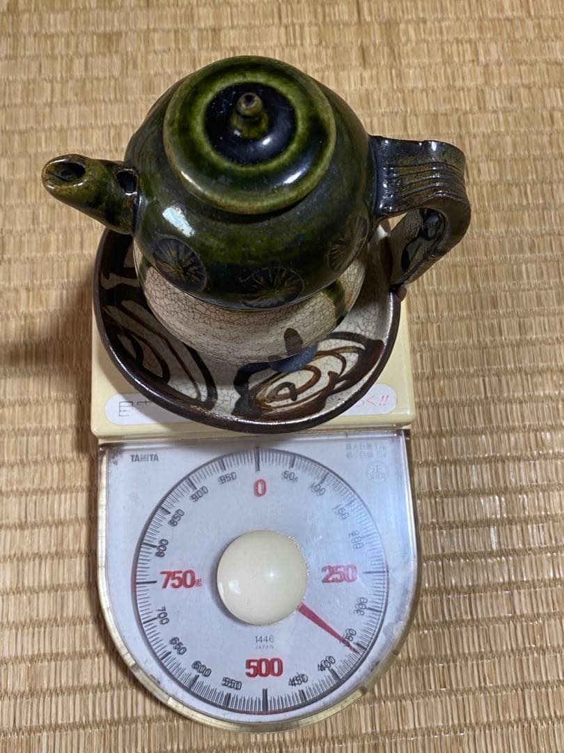 ♦織部焼 江戸時代後期〜 馬の目皿文 平仄 灯り 灯明 灯火器 携帯用灯り骨董品