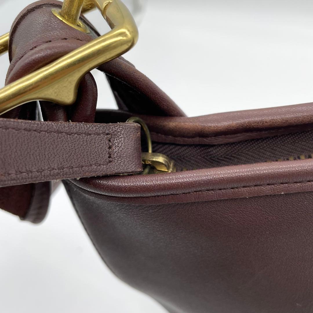 【極美品】オールドコーチ　ショルダーバッグ　バケツ　グラブタンレザー　茶　USA