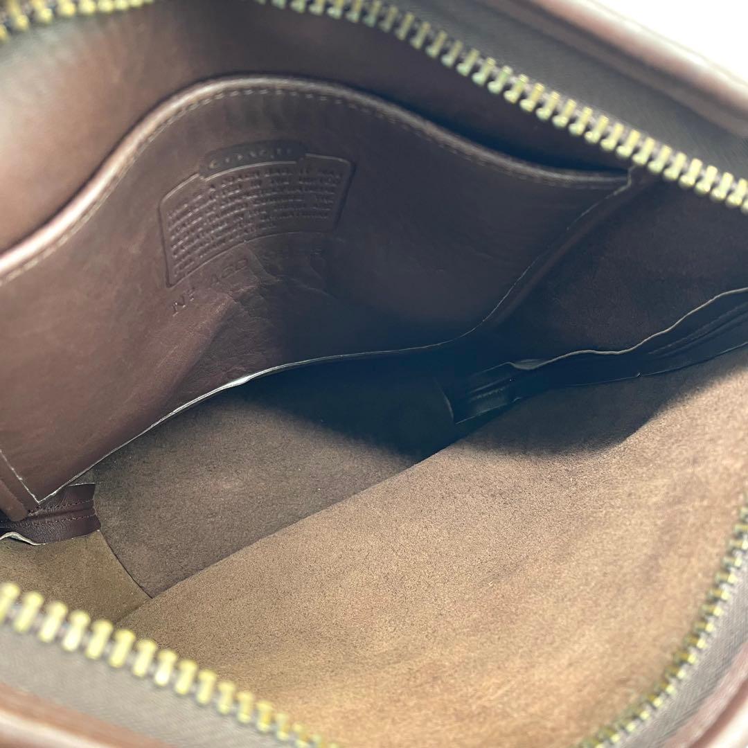 【極美品】オールドコーチ　ショルダーバッグ　バケツ　グラブタンレザー　茶　USA